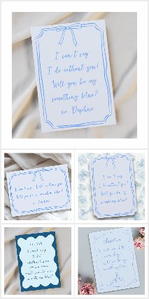 Will you be my something blue? 