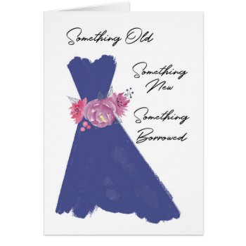 Will You Be My Something Blue? Wedding Card by Flowerbox_Greetings at Zazzle