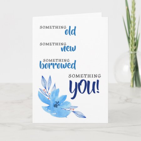 Will You Be My Something Blue? Wedding Card