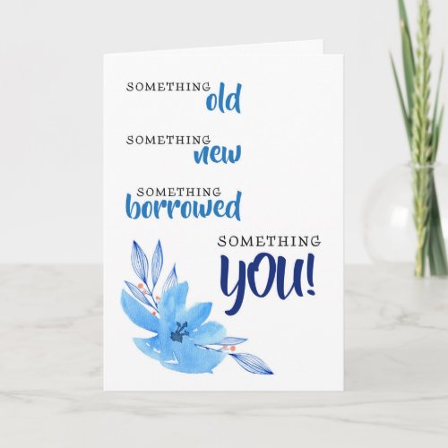 Will You Be My Something Blue Wedding Card