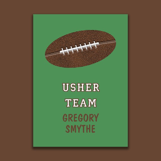 Will You Be My Usher Football Theme Card (Creator Uploaded)