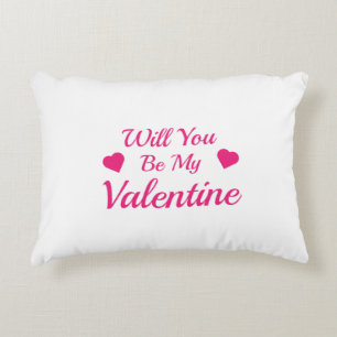 Will You Be My Valentine Accent Pillow 16" x 12"