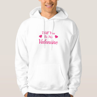 Will You Be My Valentine Basic Hooded Sweatshirt