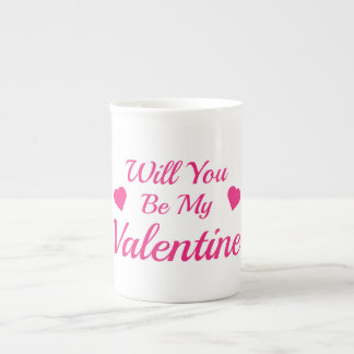 Will You Be My Valentine Bone China Mug