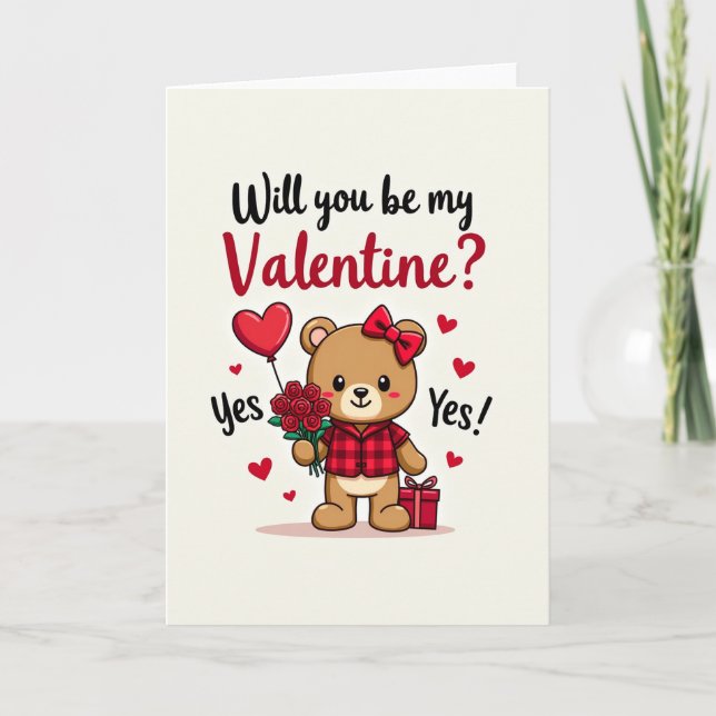 Will You Be My Valentine Card (Front)