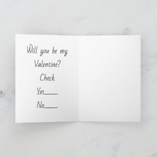 Will you be my Valentine - Card