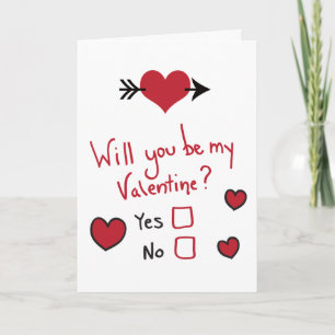 Will You Be My Valentine Card