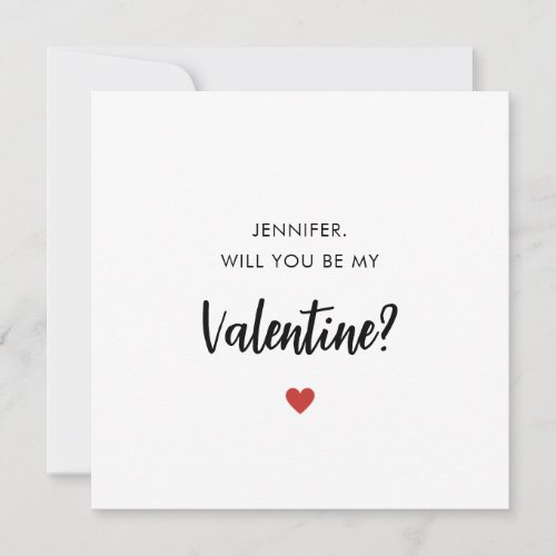 Will You Be My Valentine Card