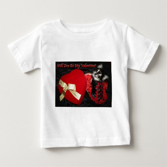 Will You Be My Valentine Chihuahua Baby T-Shirt