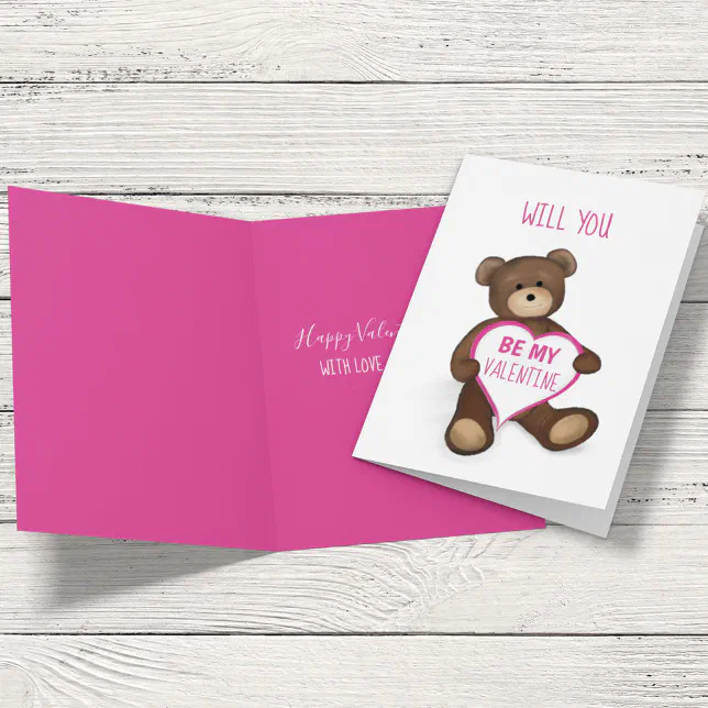 Will You Be My Valentine Cute Personalized Holiday Card | Zazzle