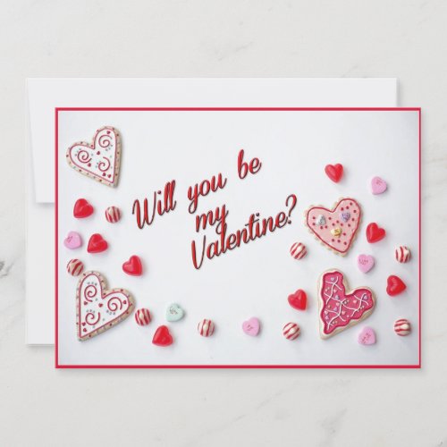 Will You Be My Valentine Flat Card