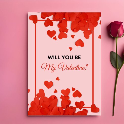 Will You Be My Valentine Foil Holiday Card