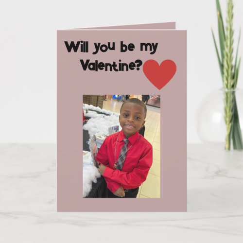 Will You Be My Valentine Folded Card