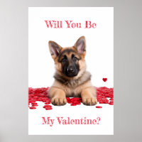 Will You Be My Valentine German Shepherd Puppy