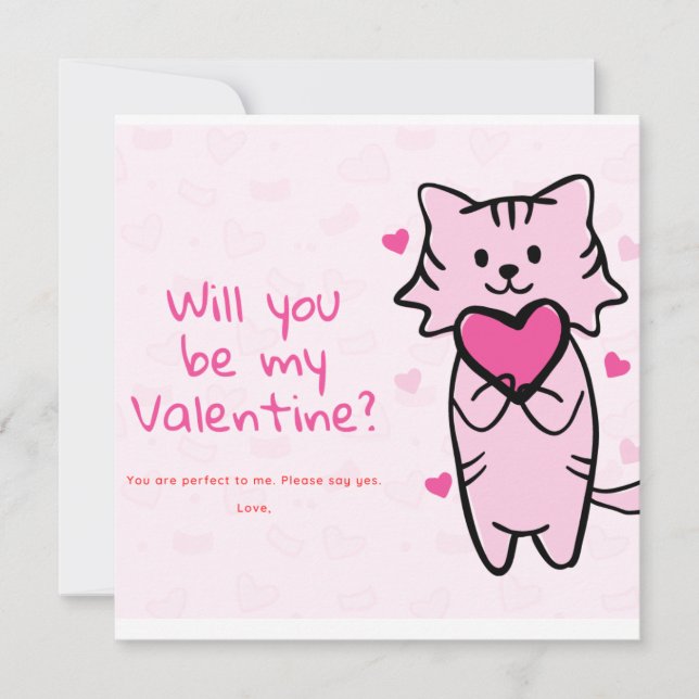 Will you be my Valentine Invitation (Front)