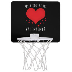 Will you be my valentine mini basketball hoop