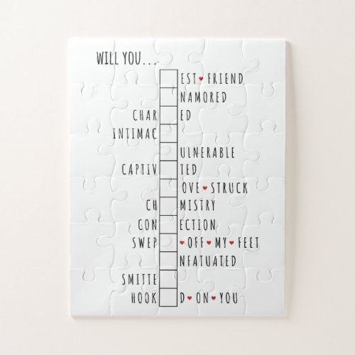 Will You Be My Valentine _ New Love Declaration   Jigsaw Puzzle
