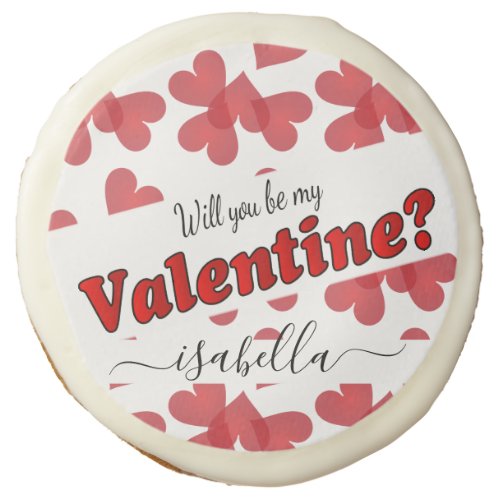 Will You Be My Valentine   Personalize Sugar Cookie