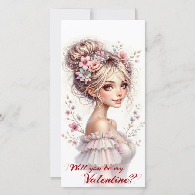Will You Be My Valentine – Romantic Art Print (Front)