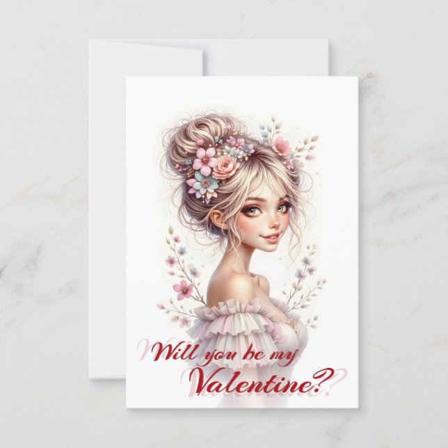 Will You Be My Valentine – Romantic Art Print (Front)