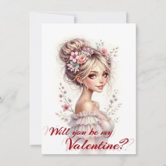 Will You Be My Valentine – Romantic Art Print