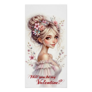 Will You Be My Valentine – Romantic Art Print