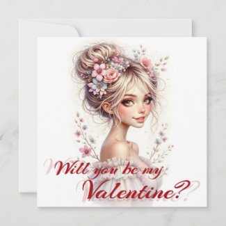 Will You Be My Valentine – Romantic Art Print