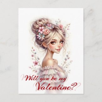Will You Be My Valentine – Romantic Art Print