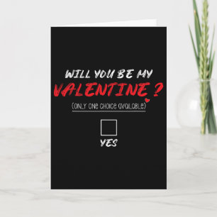 Will You Be My Valentine Shirt  Card