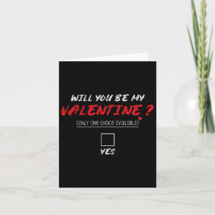 Will You Be My Valentine Shirt  Card
