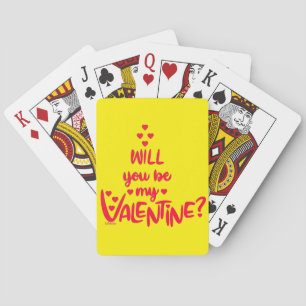 WILL YOU BE MY VALENTINE ? valentine's day gift    Poker Cards