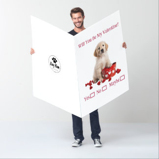 Will You Be My Valentine Yes No Giant Valentine Card