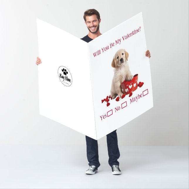 Will You Be My Valentine Yes No Giant Valentine Card (In Situ)