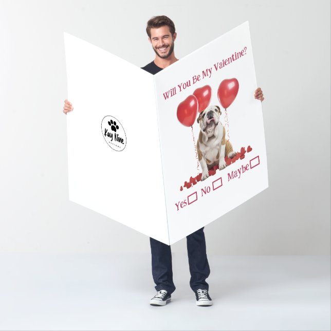 Will You Be My Valentine Yes No Giant Valentine Card (In Situ)