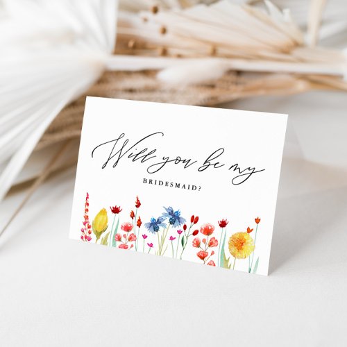 Will you be myWildflower Border Card