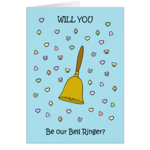 Will You Be Our Bell Ringer Confetti and Bell Cards