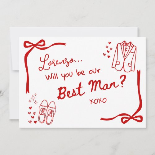 Will you be our Best Man Card Invitation