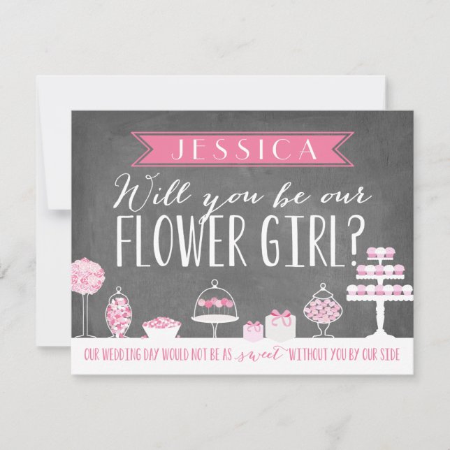 Will You Be Our Flower Girl | Bridesmaid Invitation (Front)