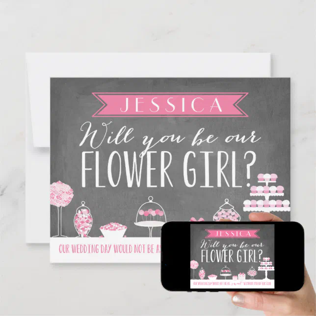 Will You Be Our Flower Girl | Bridesmaid Invitation | Zazzle