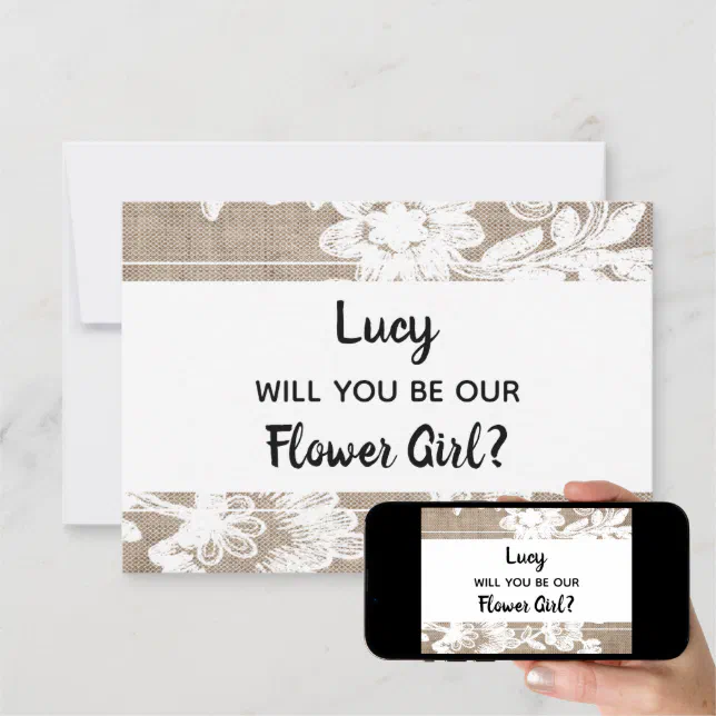 Will You Be Our Flower Girl Card Zazzle