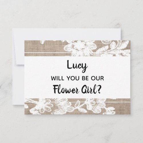 Will You Be Our Flower Girl Card