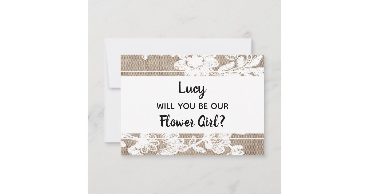 Will You Be Our Flower Girl Card | Zazzle