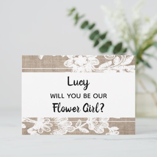 Will You Be Our Flower Girl Card | Zazzle