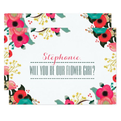 Will you be our Flower Girl? Custom Invitations