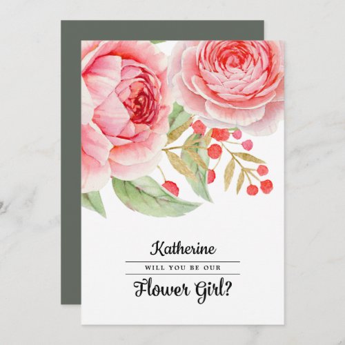 Will you be our Flower Girl Invitation Card