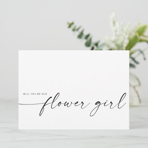 Will You Be Our Flower Girl  Modern Minimalist