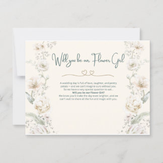 Will you be our Flower Girl - Proposal Postcard
