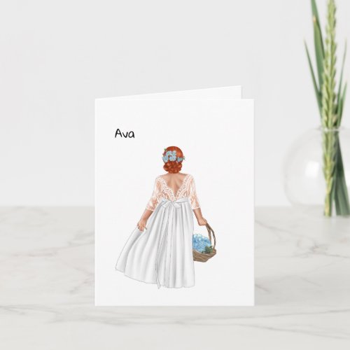 Will you be our flower girl Redhaired girl Card