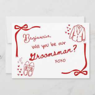 Will you be our Groomsman Card Invitation