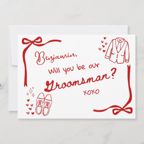 Will you be our Groomsman Card Invitation